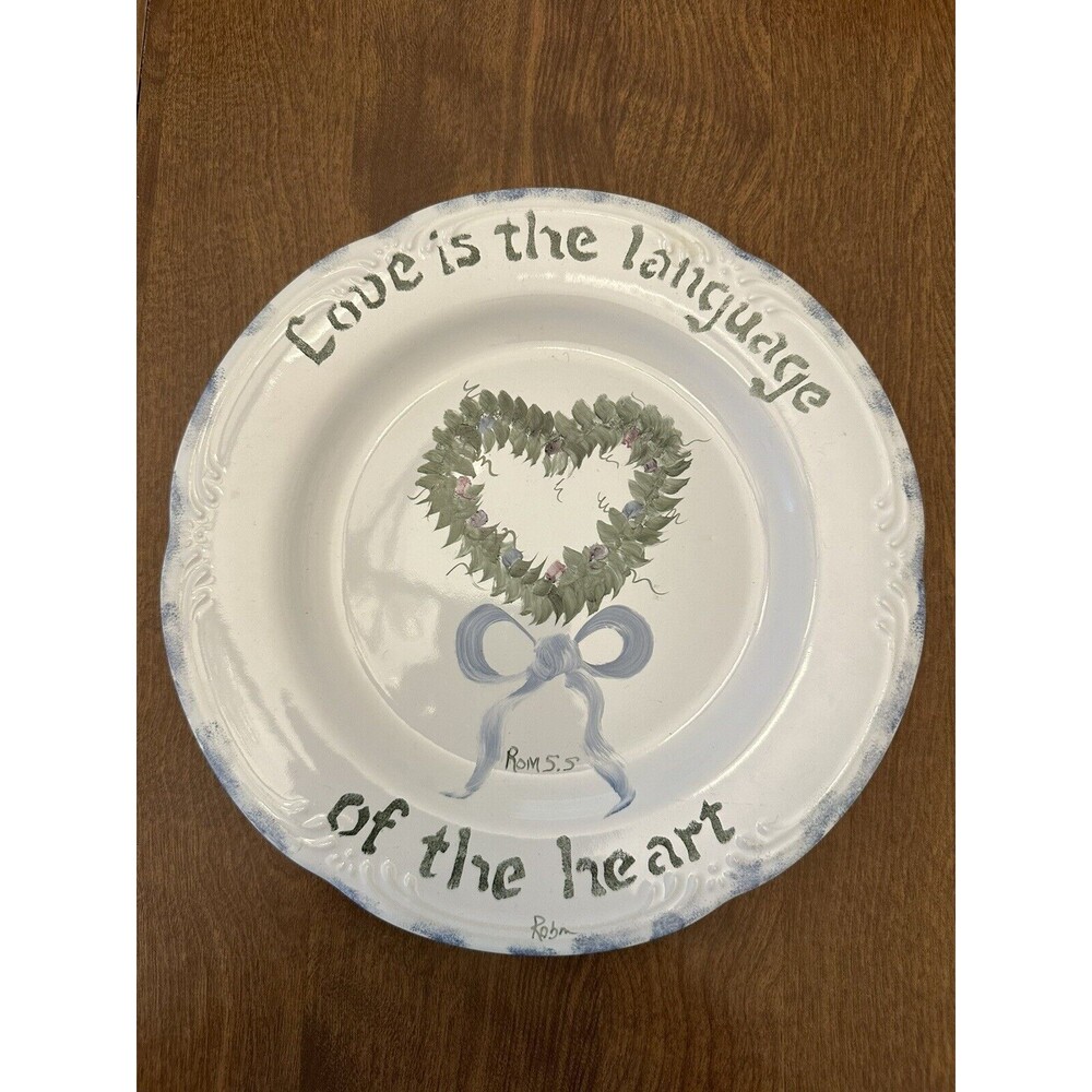 Pfaltzgraff Dinner Plate Wreath Vintage 1990’s Cottage Core Rare 10” Signed